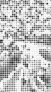 Black and white halftone pattern background of dots with various sizes Stock Illustration