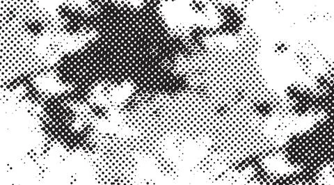 Black and white halftone pattern with abstract distressed dots for artistic grap Illustrazione stock