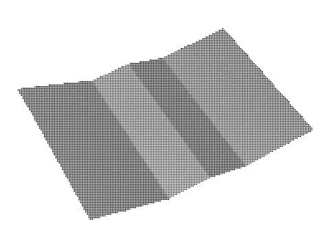 Black and white halftone rectangular shape featuring dense dot gradient tex.. 库存插图