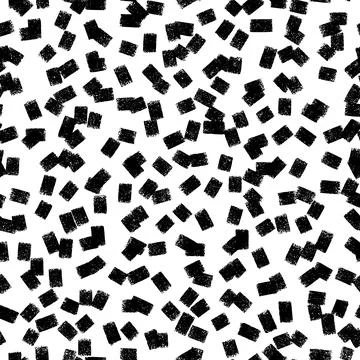 Black and white hand drawn seamless texture design for backgrounds, fabrics and Stock Illustration