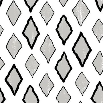 Black and white hand drawn seamless texture design for backgrounds, fabrics and 库存插图