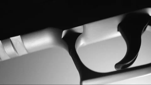 Black and White Handgun Trigger 2 Stock Footage 138455357