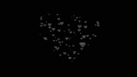 Black and white heart shape Stock Footage 141525297