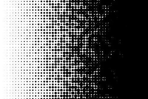 Black and white hexagonal halftone pattern Stock Illustration