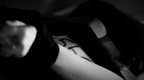 Black and white Horror Stock Footage 32864737