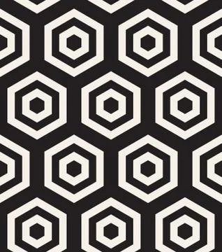 Black and white hypnotic background. Abstract Seamless Pattern. Vector illust Stock Illustration
