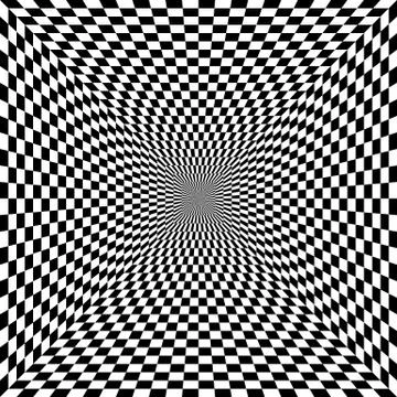 Black and White Hypnotic Background. Illustration. Stock Illustration
