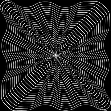 Black and White Hypnotic Background.  Illustration. Stock Illustration