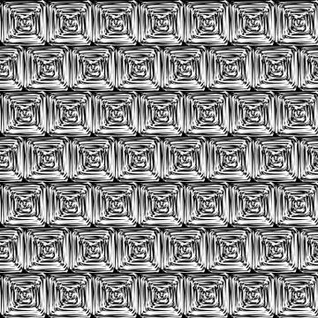 Black and White Hypnotic Background Seamless Pattern. Stock Illustration