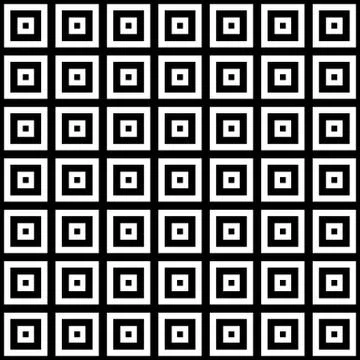 Black and White Hypnotic Background Seamless Pattern. Stock Illustration