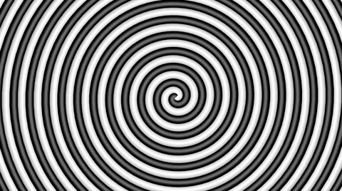 Black and white hypnotic circle Stock Footage 41758775