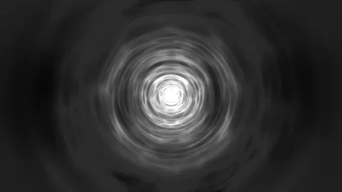 Black and White Hypnotic Cloud Tunnel Normal Speed Version Seamless Loop Stock Footage 258953236