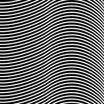 Black and white hypnotic illusion background, vector Stock Illustration