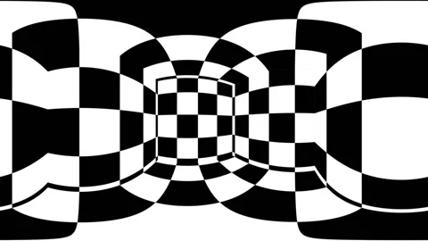 Black and white hypnotic op art loop Video stock 167233935