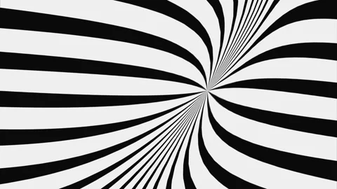 Black And White Hypnotic Spiral, Loop Stock Footage 101328776