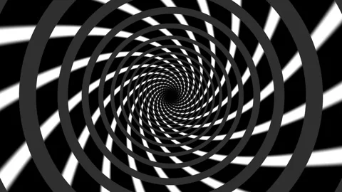 Black and White Hypnotic Whirlpool Background Stock Footage 341739074