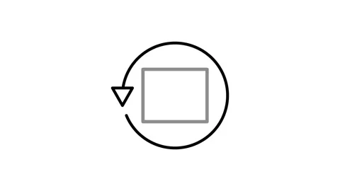 Black and white icon of a box with an arrow pointing towards it, symbolizin.. Stock Footage 332759125