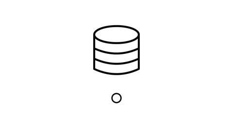 Black and white illustration of a data storage device, showcasing its desig.. Stock Footage 332853528