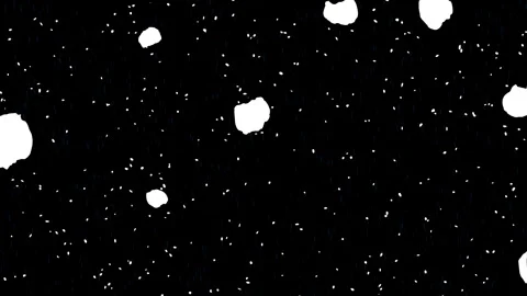 Black and white illustration of falling white snow. Stock Footage 334824435