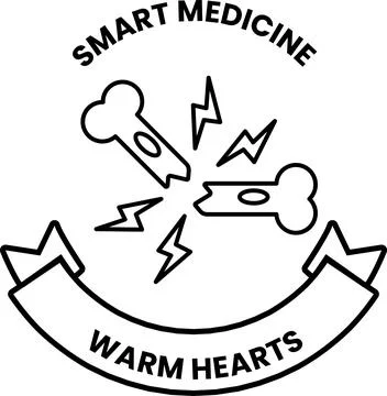 A black and white image of a bone with a lightning bolt on it Stock Illustration