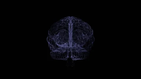 A black and white image of a brain Stock Footage 309984069