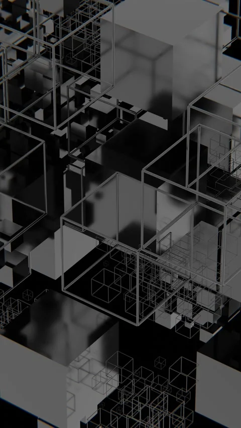 A black and white image of a building Stock Footage 309985111