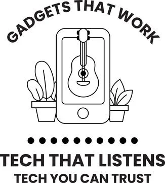 A black and white image of a cell phone Stock Illustration