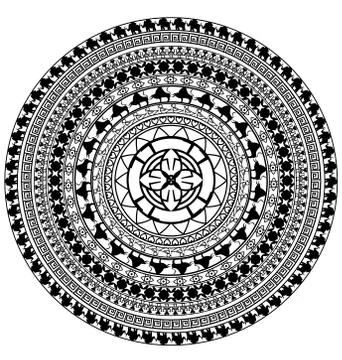 Black and white image of circle Stock Illustration