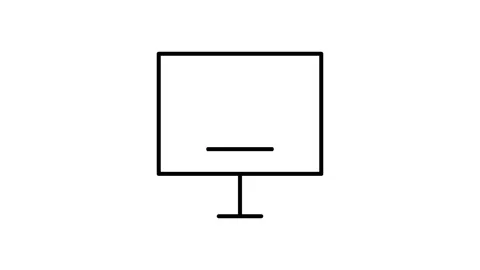 Black and white image of a computer monitor displaying a bar graph with var.. Stock Footage 333549589
