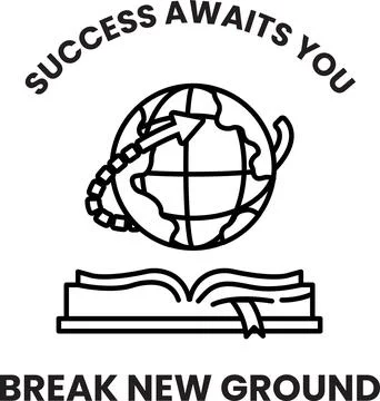 A black and white image of a globe with an arrow pointing to it 스톡 일러스트