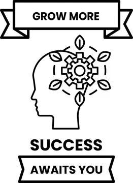 A black and white image of a head with a leafy design on it 스톡 일러스트