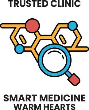A black and white image of a magnifying glass with a label that reads "Smar.. Stock Illustration