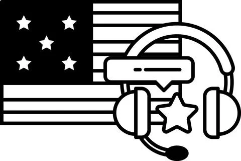 A black and white image of a microphone with a star Stock Illustration