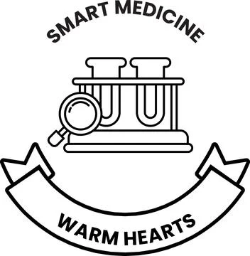 A black and white image of a microscope with a magnifying glass on it Stock Illustration