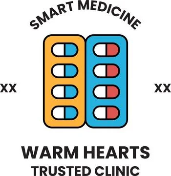A black and white image of a pill bottle with the words "Smart Medicine" wr.. Stock Illustration