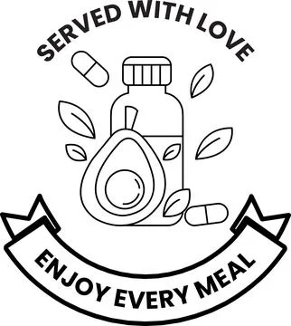 A black and white image of a pill bottle with a green leaf on top of it Stock Illustration