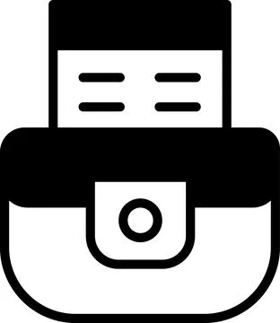 A black and white image of a printer with a white background In the concept.. イラスト素材