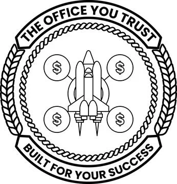 A black and white image of a rocket with a dollar sign on it Stock Illustration