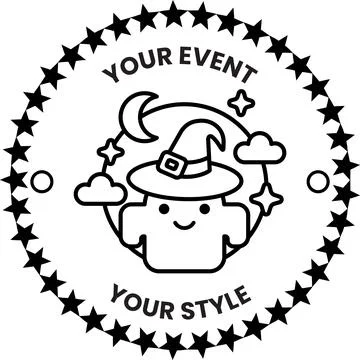 A black and white image of a wizard hat with a star on it 스톡 일러스트