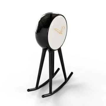 Black and white infinity clock isolated in white background Ilustración de archivo