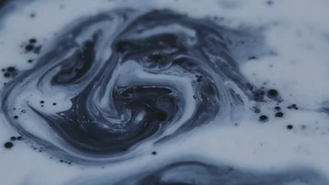Black and White Inks In Motion Stock Footage 126917340