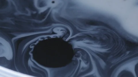 Black and White Inks In Motion Stock Footage 126917706