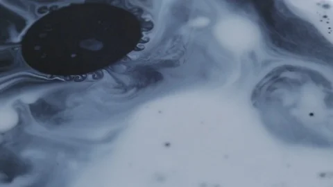 Black and White Inks In Motion Stock Footage 126919195