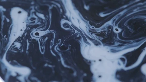 Black and White Inks In Motion Stock Footage 126923435