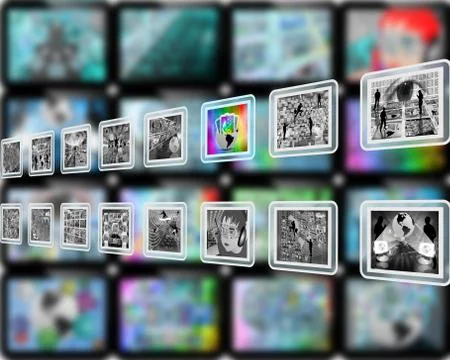 Black-and-white interface Illustrazione stock