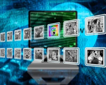 Black-and-white interface イラスト素材