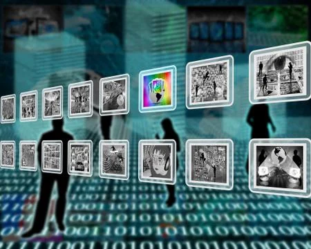 Black-and-white interface イラスト素材