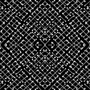 Black and White Intersecting Draw Lines Seamless Pattern Hand draw interse... Stock Photos