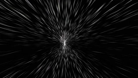 Black and White Interstellar Light Speed Voyage Stock Footage 130953655