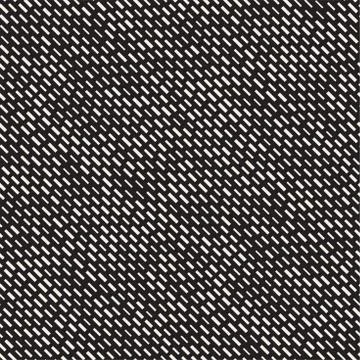 Black and White Irregular Dashed Lines Pattern. Modern Abstract Vector Seamle イラスト素材